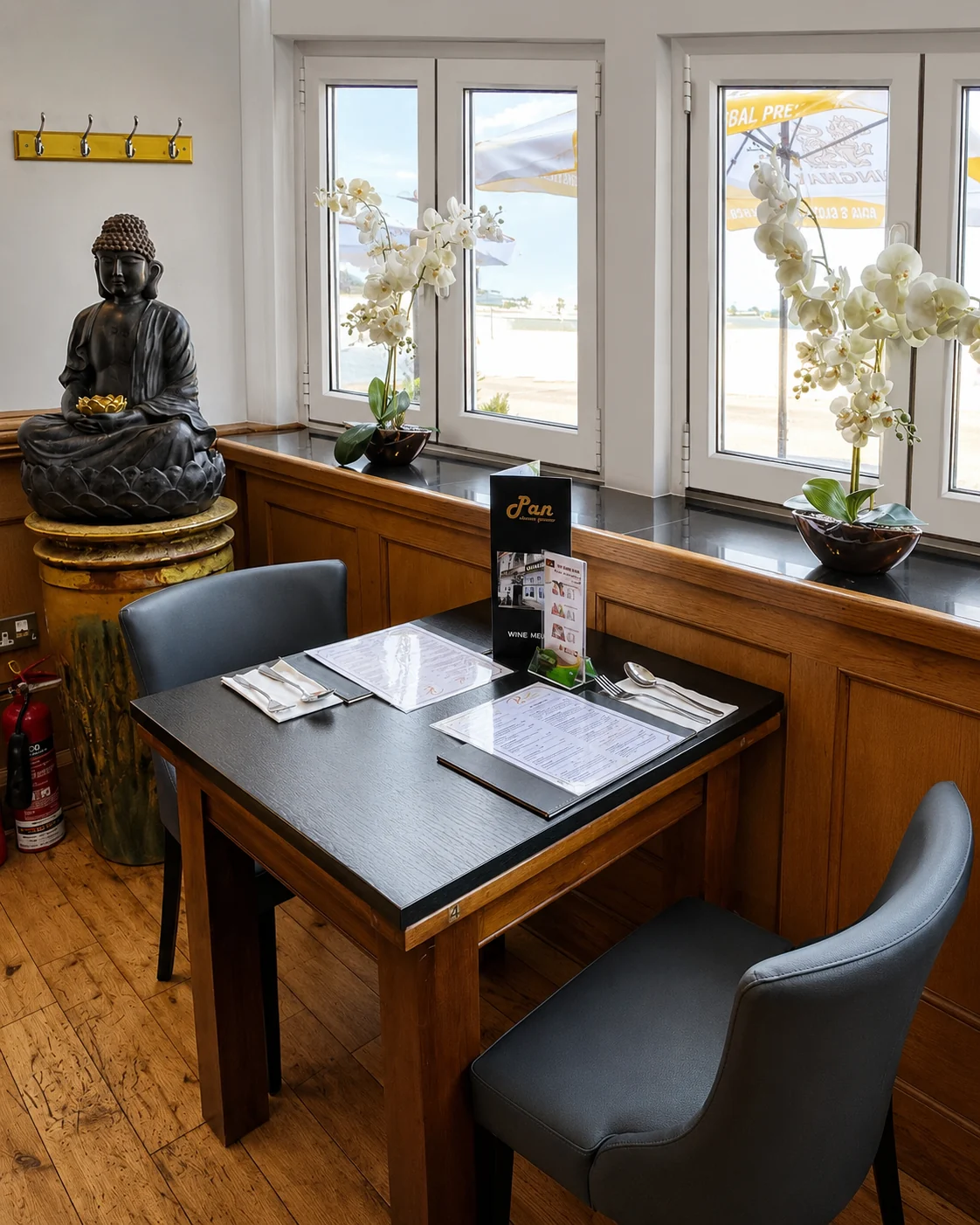 A window table at Pan Asian Cuisine